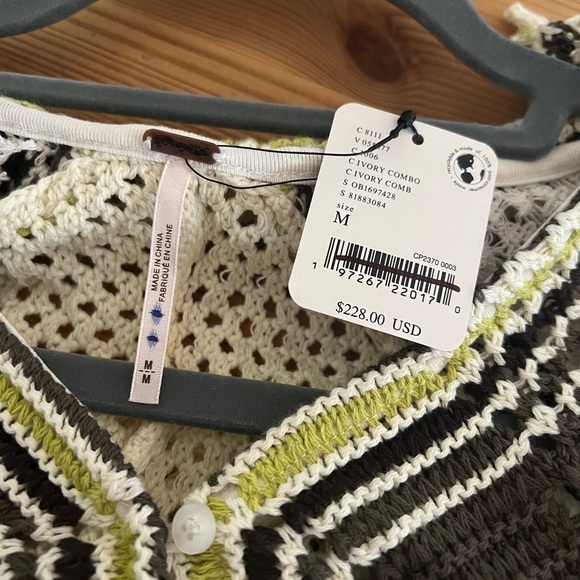 NWT Free People Kelly Crochet Maxi Swim Cover Up Beach Summer Medium JB - Picture 6 of 10